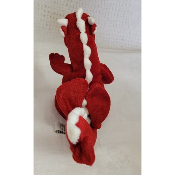 Plush Dragon Red White K-12 Mascots 2001 stuffed animal toy dinosaur - Picture 5 of 10